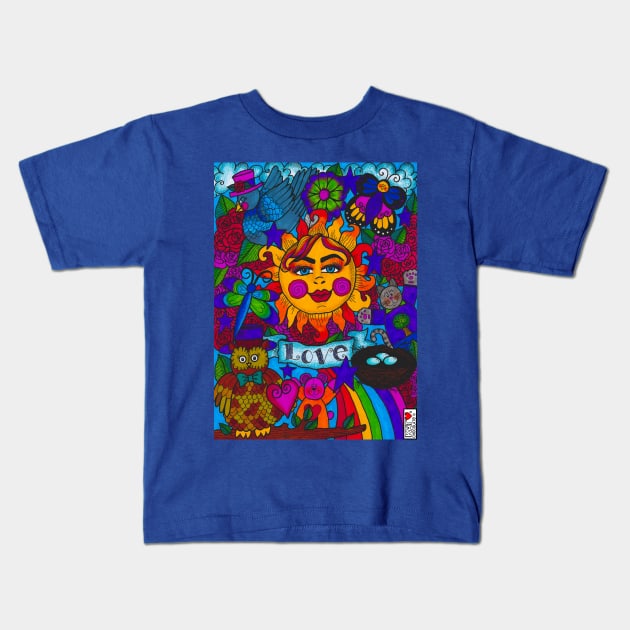 Sun Love Kids T-Shirt by Kat Loves Chocolate